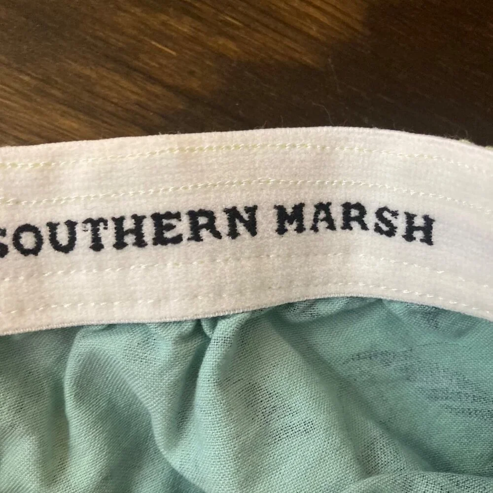 Mens Southern Marsh‎ Hanover Boxer Pink Flamingos Green S Cotton